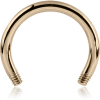 Zircon Gold Pvd Coated Surgical Steel Circular Barbell Pin