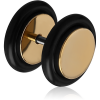 Zircon Gold Pvd Coated Surgical Steel Fake Plug