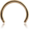 Zircon Gold Pvd Coated Surgical Steel Micro Circular Barbell Pin