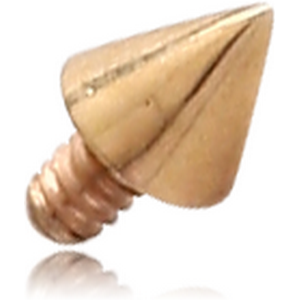 14K GOLD CONE FOR 1.6MM INTERNALLY THREADED PINS