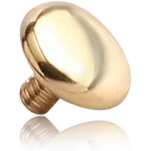 14K GOLD DISC FOR 1.6MM INTERNALLY THREADED PINS