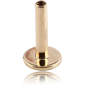 14K GOLD INTERNALLY THREADED LABRET PIN