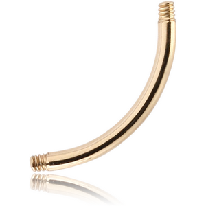 14K GOLD CURVED MICRO BARBELL PIN