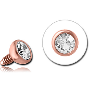 14K ROSE GOLD JEWELLED BALL FOR 1.2MM INTERNALLY THREADED PINS