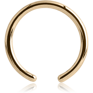 18K GOLD BALL CLOSURE RING PIN