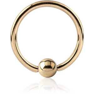 18K GOLD BALL CLOSURE RING