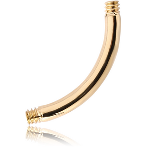 18K GOLD CURVED BARBELL PIN