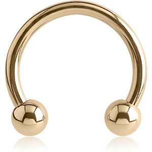 18K GOLD CIRCULAR BARBELL