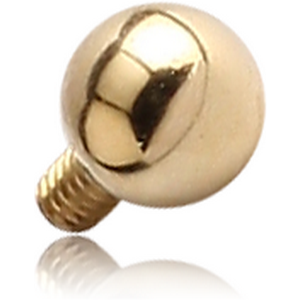 18K GOLD BALL FOR 1.6MM INTERNALLY THREADED PINS