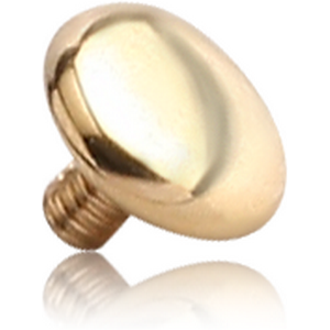 18K GOLD DISC FOR 1.6MM INTERNALLY THREADED PINS