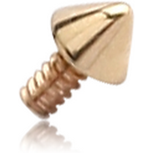 18K GOLD CONE FOR 1.2MM INTERNALLY THREADED PINS