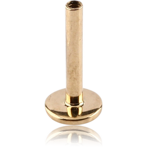 18K GOLD INTERNALLY THREADED MICRO LABRET PIN