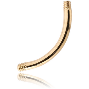 18K GOLD MICRO CURVED BARBELL PIN