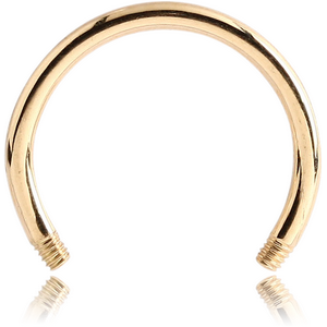 18K GOLD MICRO CIRCULAR BARBELL PIN