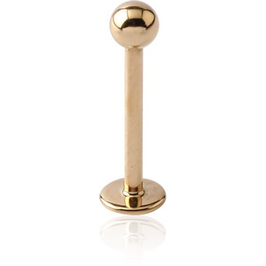 18K GOLD MICRO LABRET WITH HOLLOW BALL