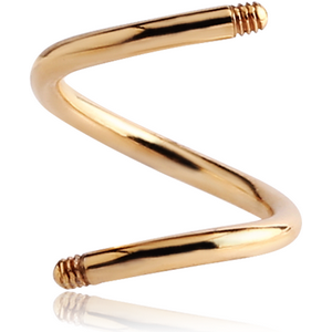 18K GOLD MICRO BODY SPIRAL PIN