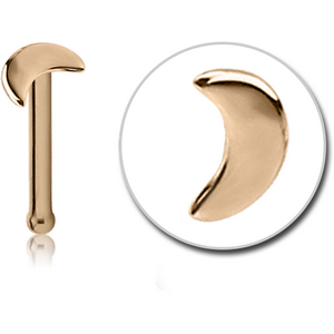 18K GOLD MOON NOSE BONE