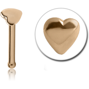 18K GOLD HEART NOSE BONE