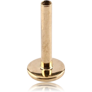 9K GOLD INTERNALLY THREADED MICRO LABRET PIN