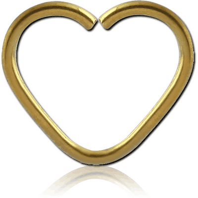 ANODISED SURGICAL STEEL HEART SEAMLESS RING