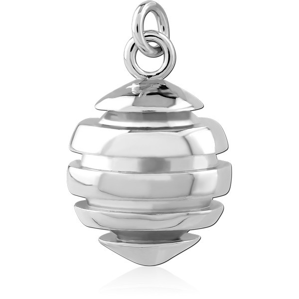 RHODIUM PLATED BRASS CHARM