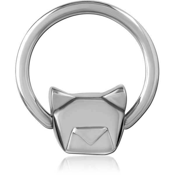 SURGICAL STEEL BALL CLOSURE RING WITH ATTACHMENT