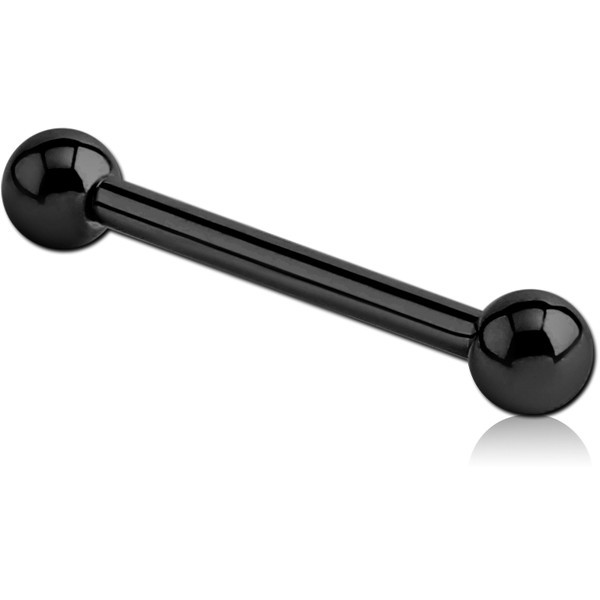 BLACK PVD COATED SURGICAL STEEL INTERNALLY THREADED BARBELL