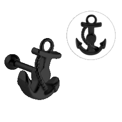 BLACKLINE SURGICAL STEEL ANCHOR TRAGUS BARBELL