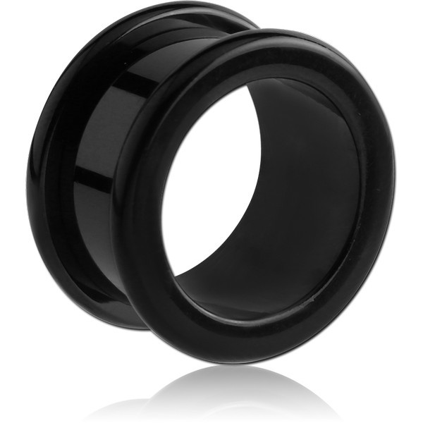 BLACK PVD STAINLESS STEEL ROUND-EDGE THREADED TUNNEL