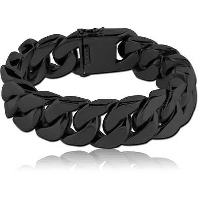 BLACK PVD COATED SURGICAL STEEL BRACELET