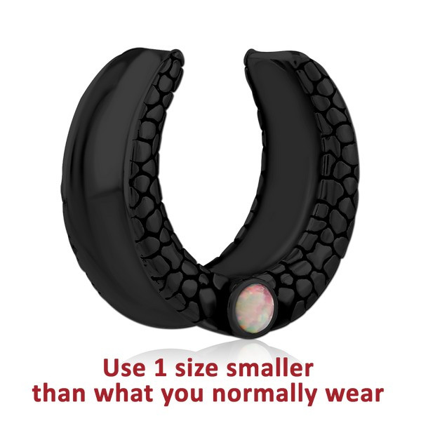 BLACK PVD COATED SURGICAL STEEL HALF TUNNEL