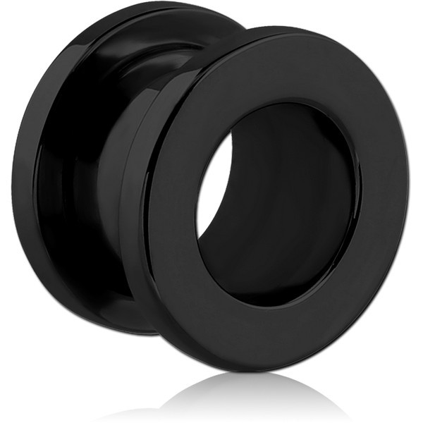 BLACK PVD COATED STAINLESS STEEL THREADED TUNNEL