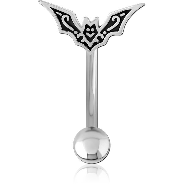 RHODIUM PLATED BRASS NAVEL BANANA