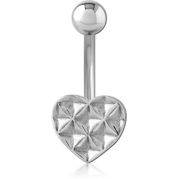 RHODIUM PLATED BRASS NAVEL BANANA