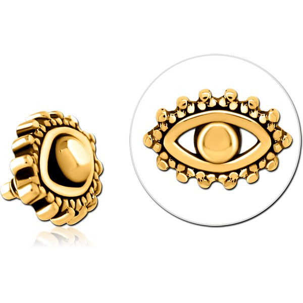 GOLD PVD 18K COATED SURGICAL STEEL MICRO ATTACHMENT FOR 1.2MM INTERNALLY THREADED PINS