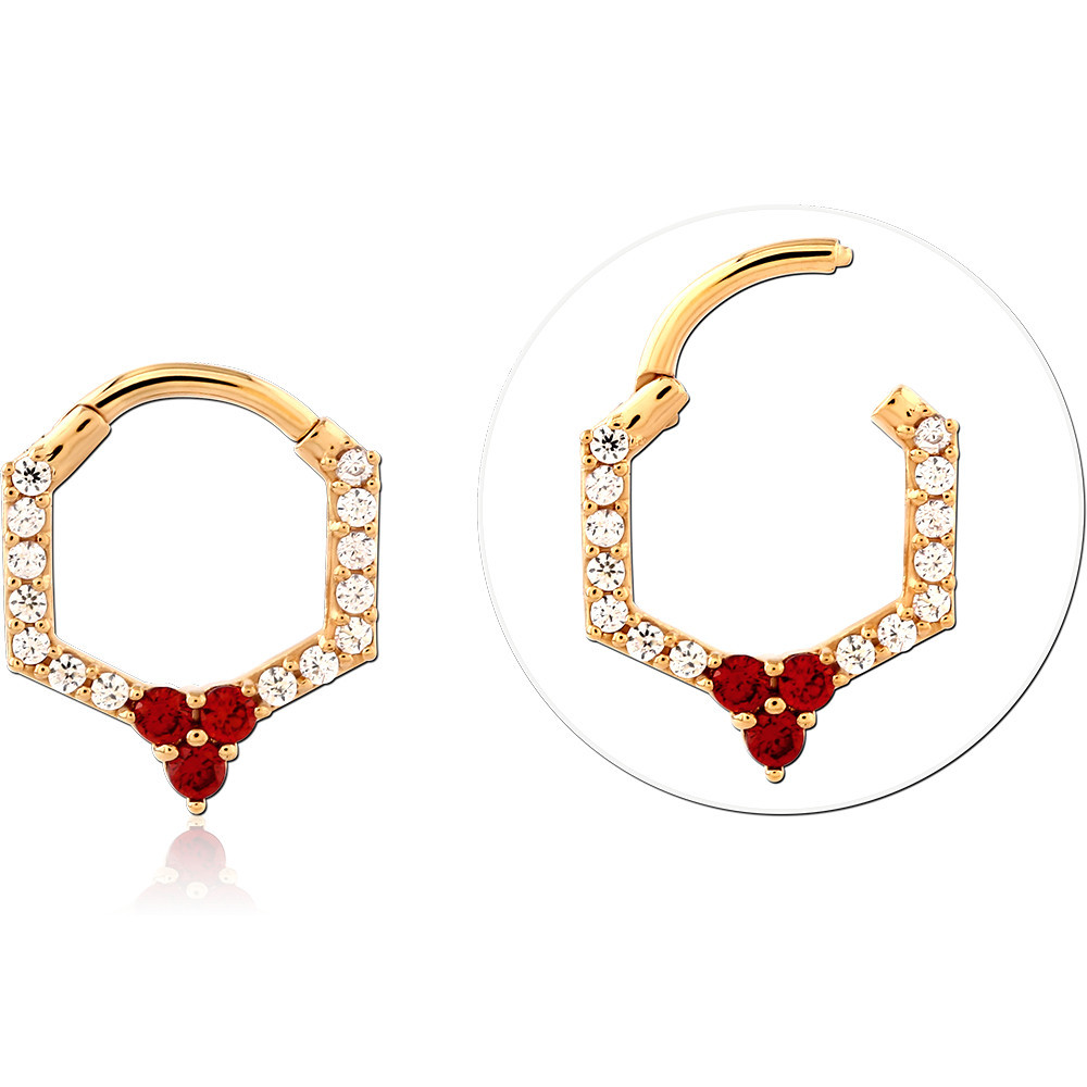 STERLING SILVER 925 GOLD PLATED 18K JEWELED MULTI PURPOSE CLICKER