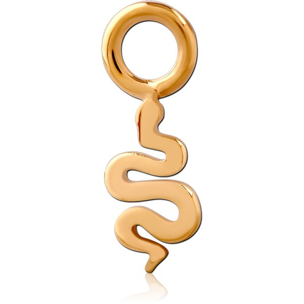 GOLD PVD 18K COATED TITANIUM SLIDING CHARM FOR HINGED SEGMENT RING