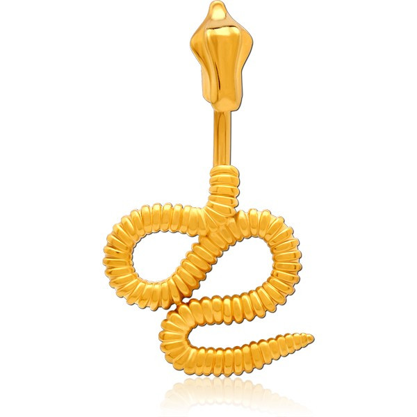 GOLD PVD COATED BRASS NAVEL BANANA
