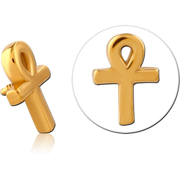 GOLD PVD COATED SURGICAL STEEL MICRO ATTACHMENT FOR 1.2MM INTERNALLY THREADED PINS