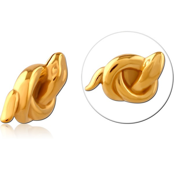 GOLD PVD COATED SURGICAL STEEL MICRO ATTACHMENT FOR 1.2MM INTERNALLY THREADED PINS