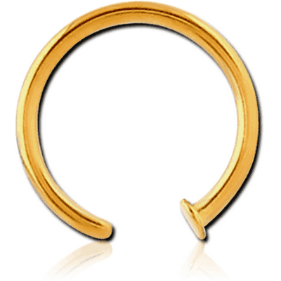 GOLD PLATED SURGICAL STEEL OPEN NOSE RING
