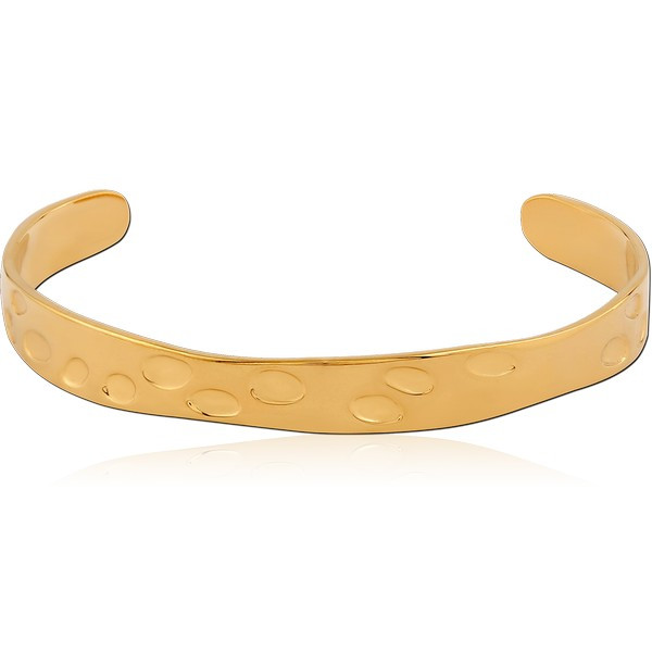 GOLD PVD COATED SURGICAL STEEL BANGLE
