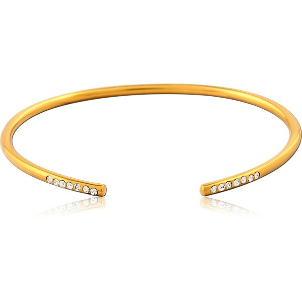 GOLD PVD COATED SURGICAL STEEL BANGLE