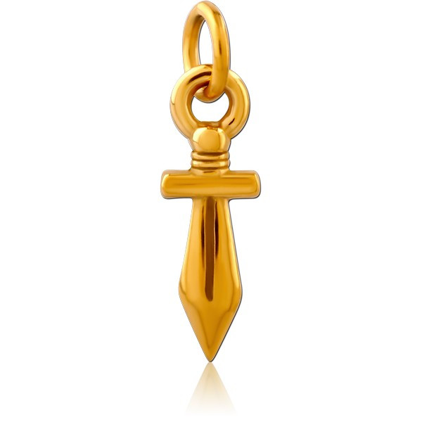 GOLD PVD COATED SURGICAL STEEL CHARM