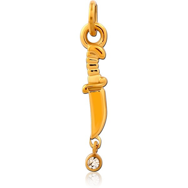 GOLD PVD COATED SURGICAL STEEL CHARM