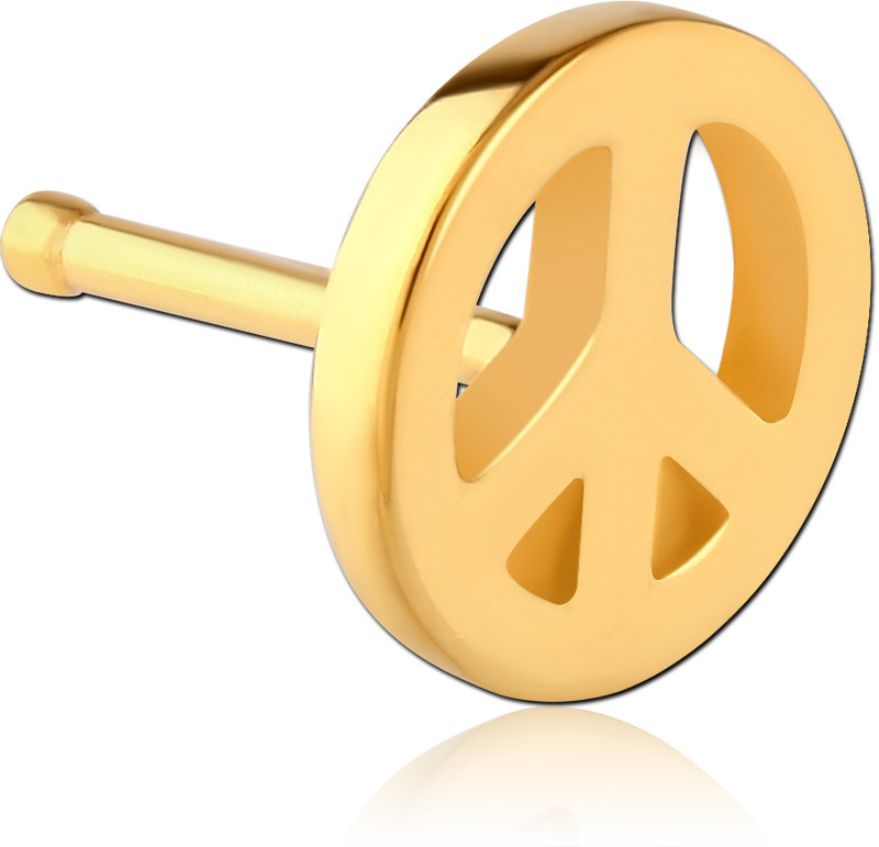 316L GOLD PVD COATED SURGICAL STEEL NOSE BONE