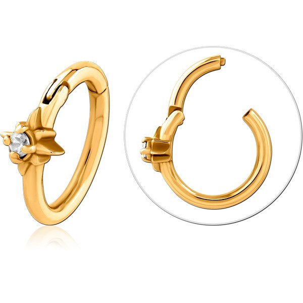 GOLD PVD COATED SURGICAL STEEL JEWELED MULTI PURPOSE CLICKER