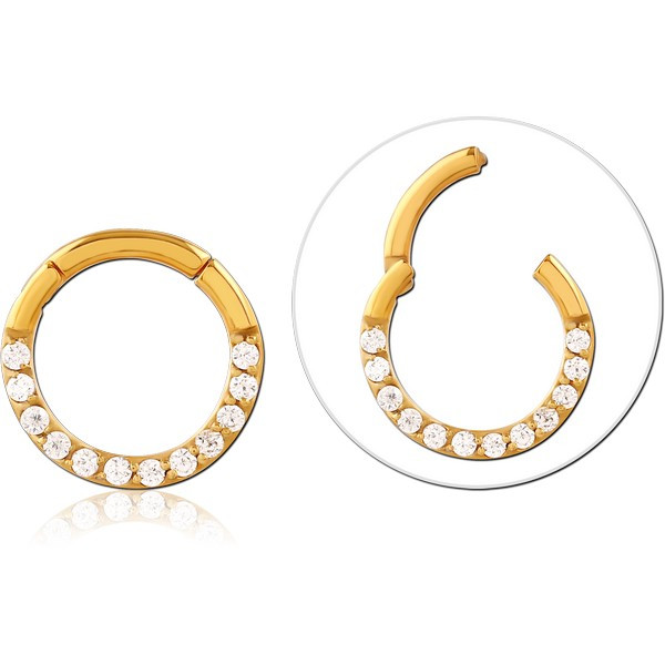 GOLD PVD COATED SURGICAL STEEL JEWELED MULTI PURPOSE CLICKER
