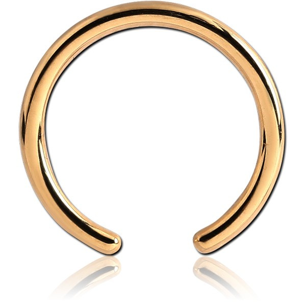 GOLD PVD COATED TITANIUM BALL CLOSURE RING PIN
