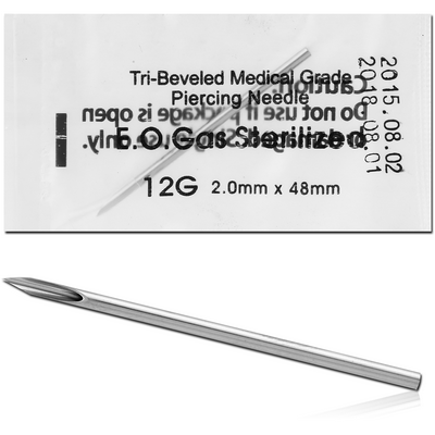 BOX OF 100 STERILIZED STAINLESS STEEL NEEDLES